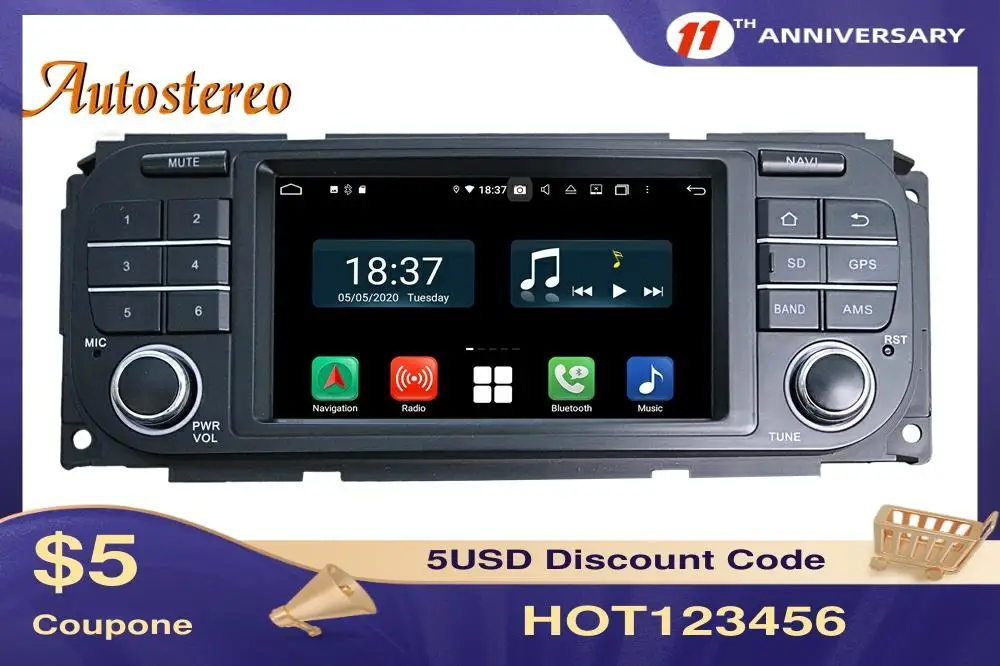 

128GB Android 10.0 Car DVD Player Multimedia Player GPS Navigation For JEEP Grand Cherokee 1999-2004 Radio Auto Stereo Head Unit