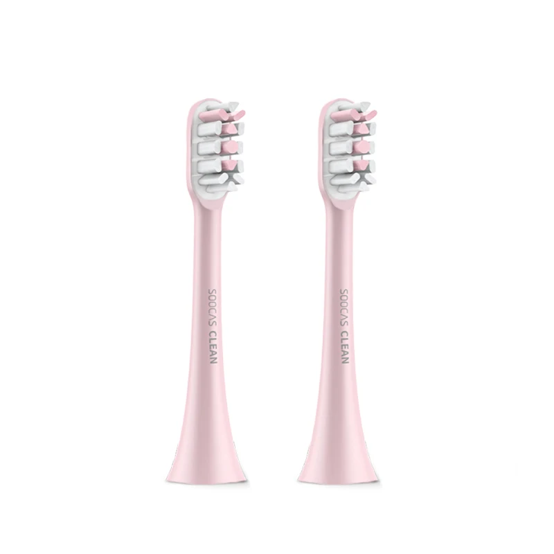 2pcs Pink SOOCAS X3 X1 X5 сменные насадки для зубной щетки для Xiaomi Mijia SOOCARE X1 X3 sonic электрическая насадка для зубной щетки оригинальные форсунки - Цвет: 2pcs Pink
