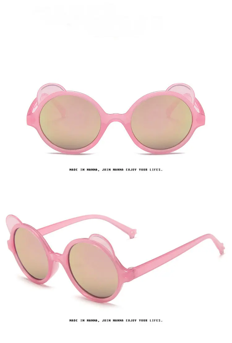 

Lovely Rabbit Ears Kids Sunglasses Fashion Cartoon Round Boys Girls Sun Glasses Children Outdoors Goggle Eyewear UV400