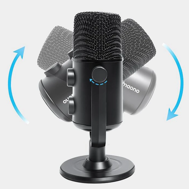

Computer Microphone Podcast USB Condenser Mic with Switchable Mute Button,Plug and Play for Recording,Podcast,Gaming