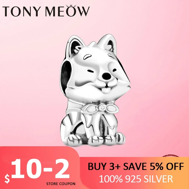 2020 новый 925 пробы серебро Акита-Лисья Секретная служба (Inu собака Очаровательные