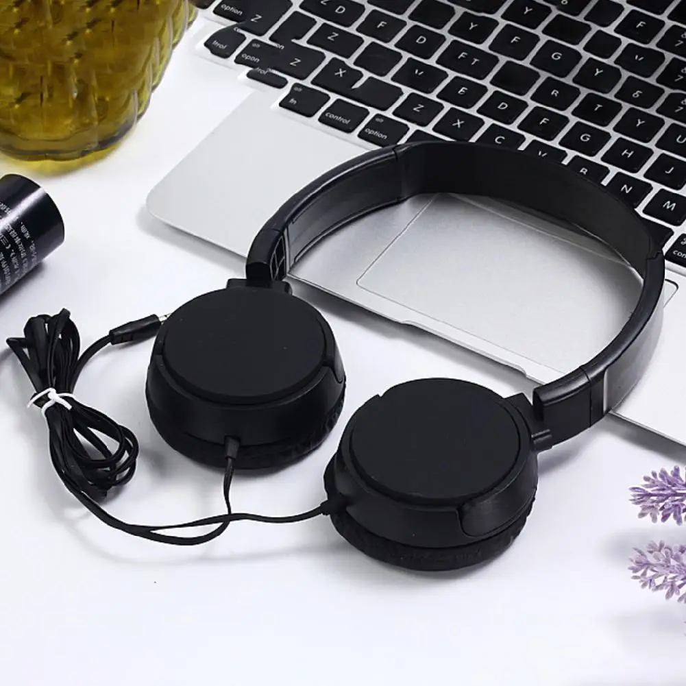 Универсальные проводные наушники J08 игровая гарнитура с микрофоном для