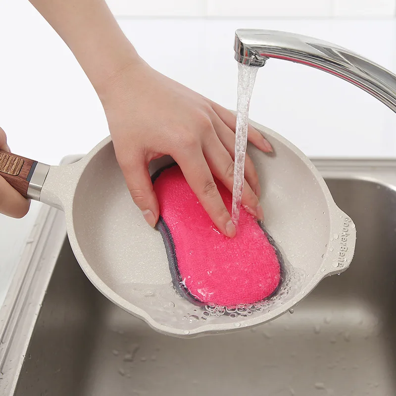 

Double-sided Anti-microbial cleaning sponge melamine sponges kitchen sponge for washing dishes kitchen scourer pan brush tools