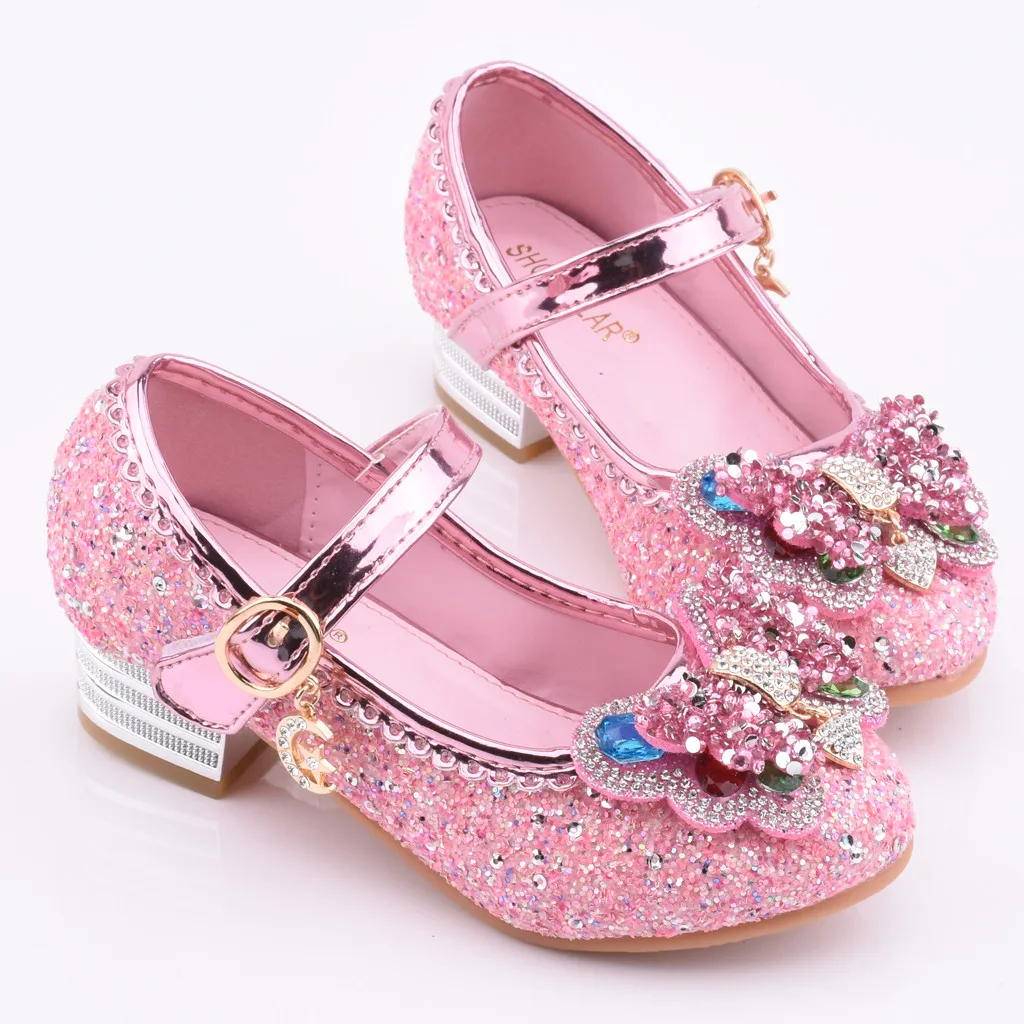 

Summer Shoes For Girls New Fashion Pearl Crystal Bling Bowknot Single Princess Shoes Sandals Girls Shoes Princess 2020