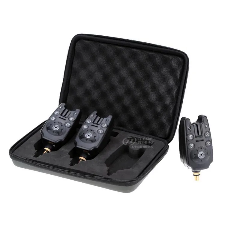 

3PCS Carp Fishing Bite Alarm and Swinger Set Water Resistant Blue LED Fishing Swingers Fish Bite Alarm