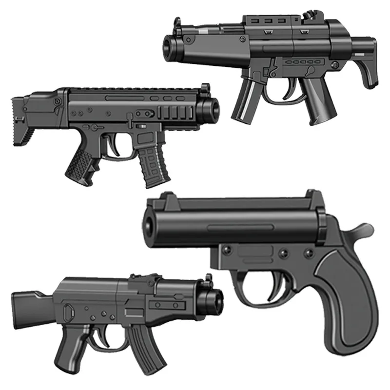 China's hot selling alloy MP5 AK47 scar gun children's toy Mini launched soft bullet military model boy small hand grab | Игрушки и