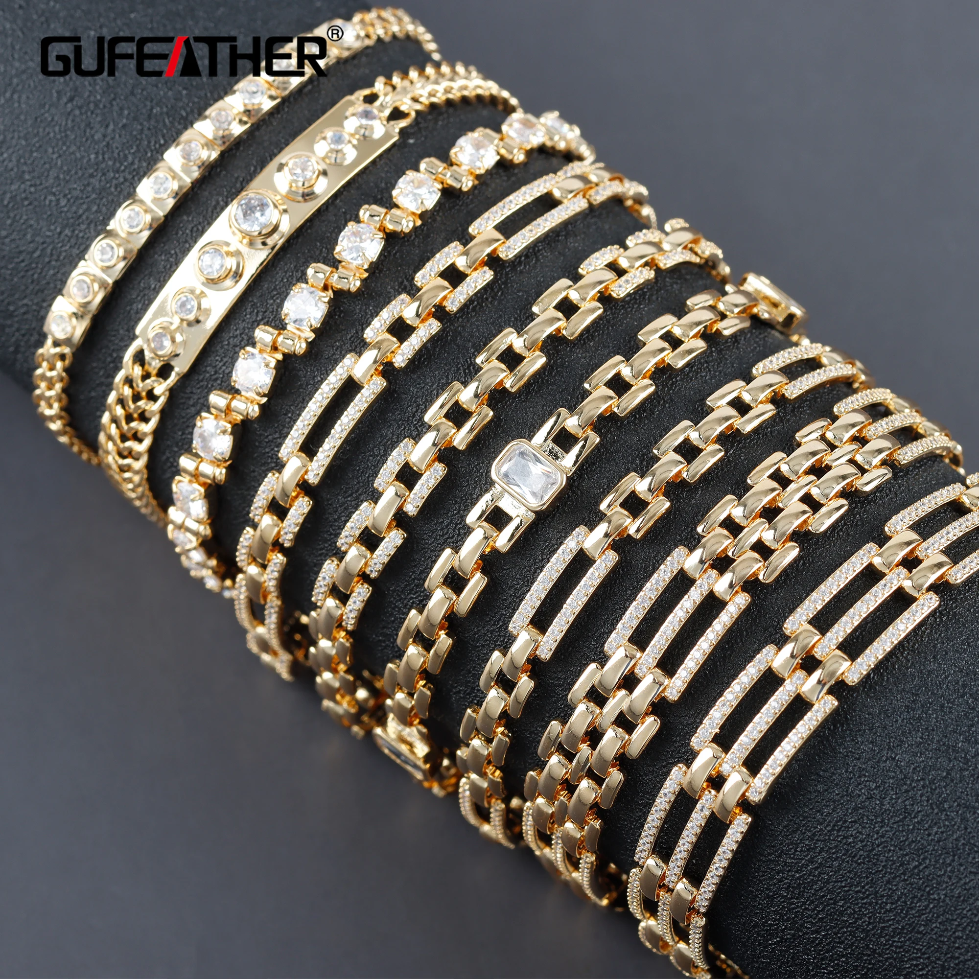 

GUFEATHER MA03,bracelets for women,fashion jewelry,18k gold plated,copper,zircon,pass REACH,nickel free,party girl gift,1pcs/lot