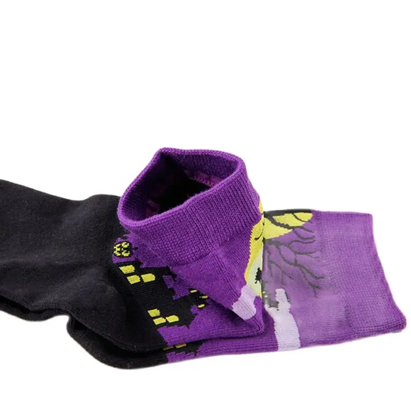 Модные короткие женские носки с мультипликационным принтом красочные милые