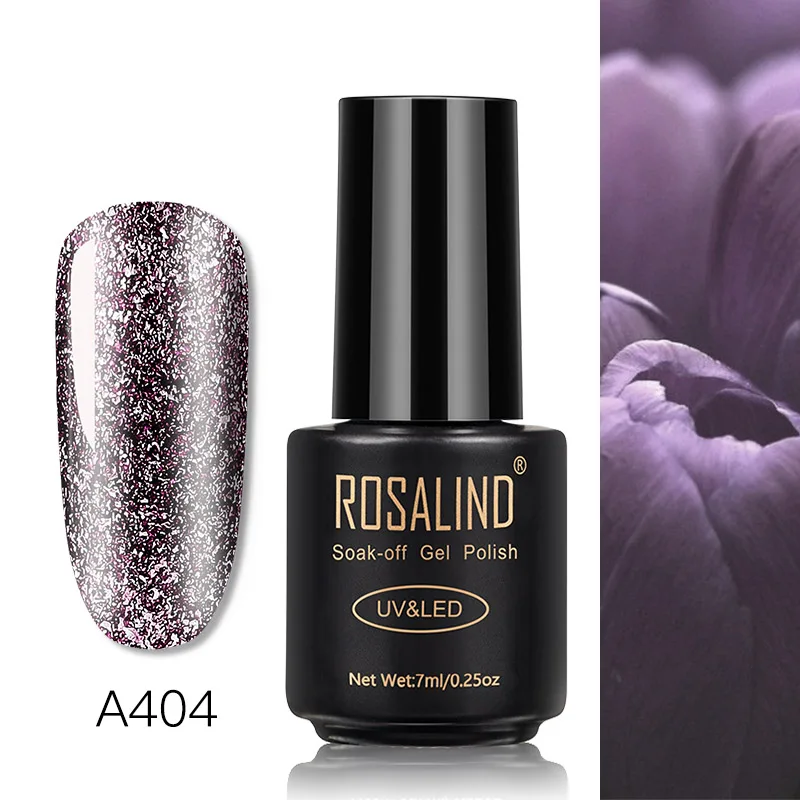 RAA404 ROSALIND Гель-лак с блестками Гель-лак для ногтей гибридные Лаки гель блестящая живопись ногти искусство поли УФ Топ базовый праймер для маникюра - Цвет: RAA404