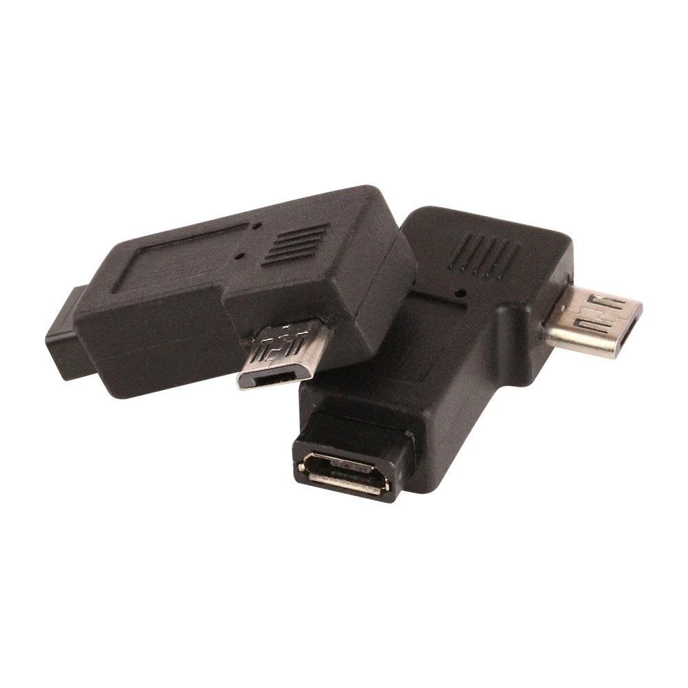 

ZJT13 Right Angle Micro USB Male 90 Degree USB Male To Micro Female Plug Adapters 100pcs/lot