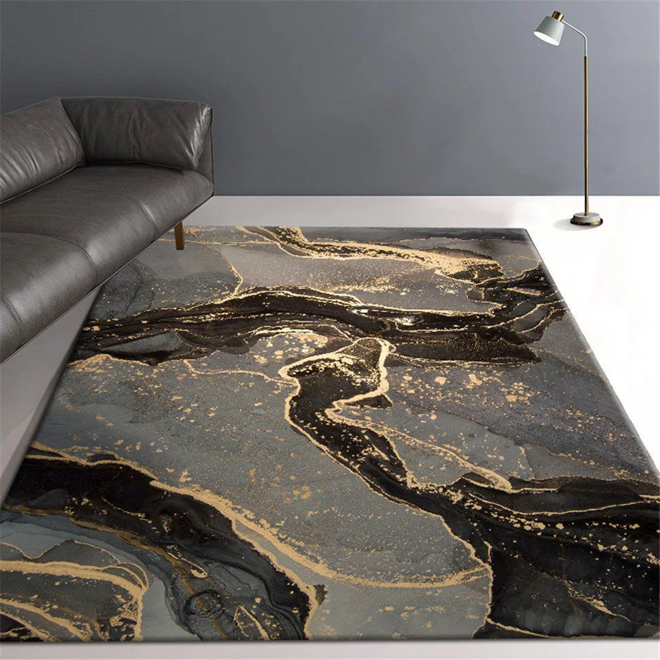 

Nordic Gray Marble Rugs Living Room Soft Flannel Large Floor Carpets For Coffee Table Washable Rug Hallway Carpet Abstract Rug