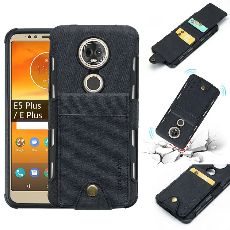 Чехол-кошелек для телефона Motorola Moto E5plus G5 G5s E4 флип-кейс с кнопками хранения карт