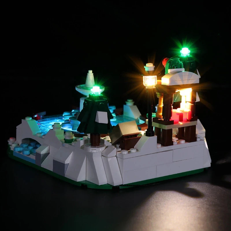 

LED Light Kit for Ice Skating Rink 40416 LED Lighting Set Seasonal Toys for Child(NOT Include The Model)