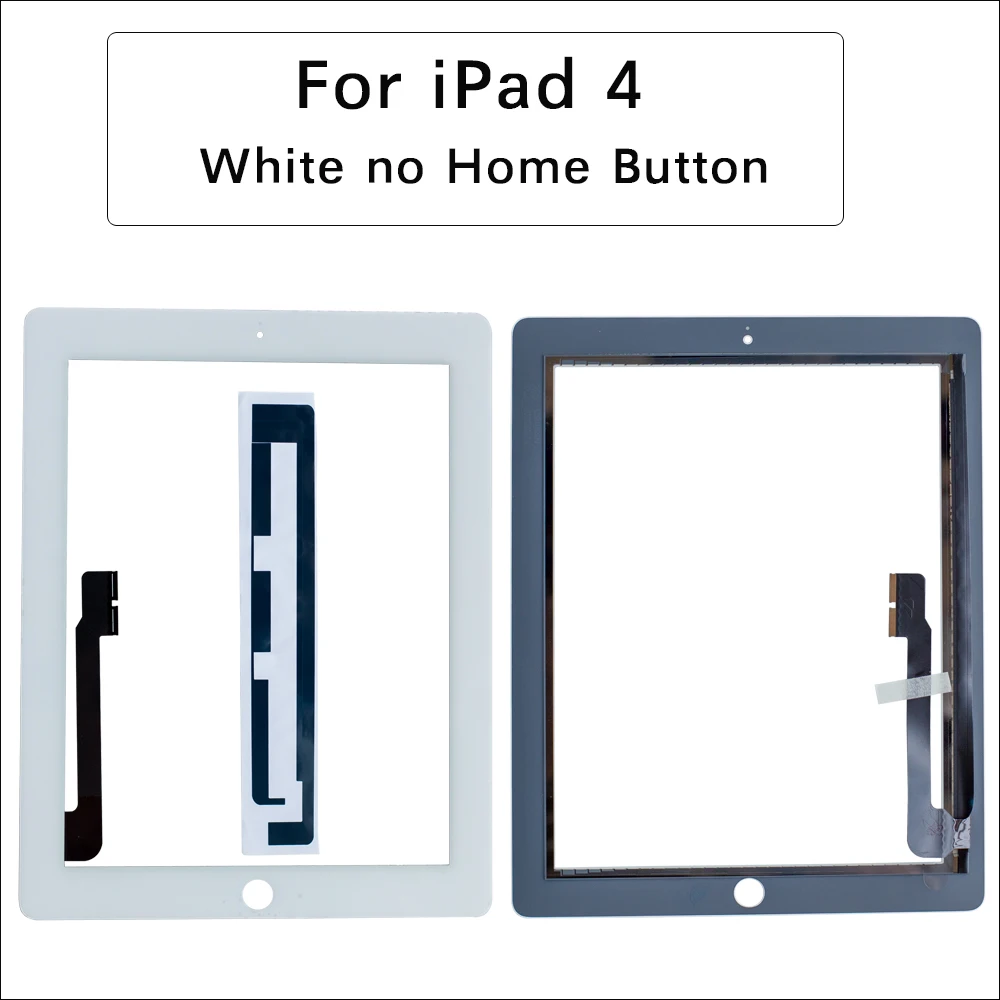 Дигитайзер сенсорного экрана в сборе для iPad 4 с кнопкой Home + клей наклейка A1458 A1459