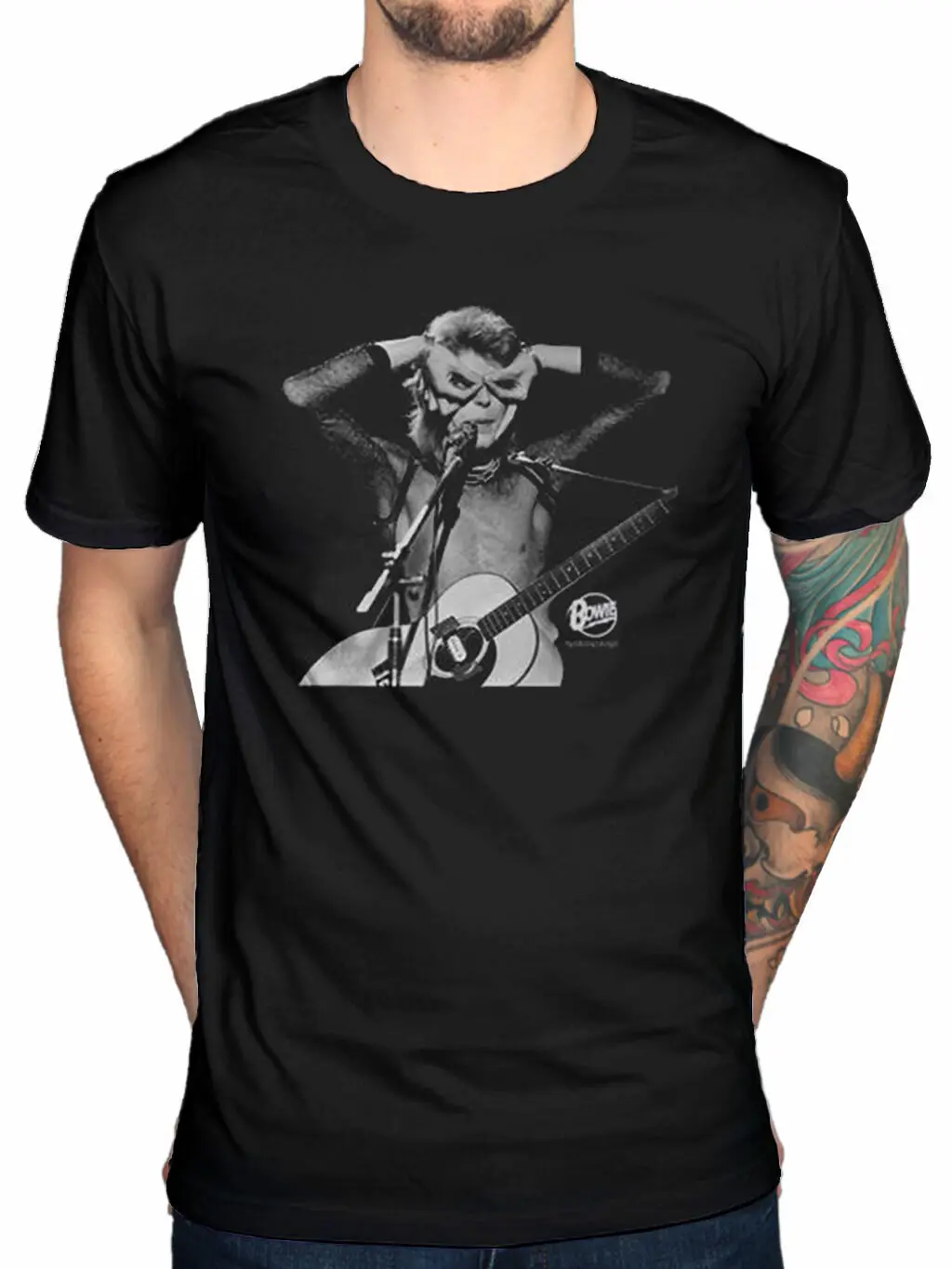 Официальный Давид Боуи новая акустика графическая футболка queen Mick Jagger John