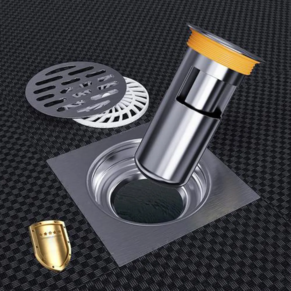 

Floor Drain Stainless Steel Deodorant Floor Drain Rust-Resistant Anti-Odor Drain for Bathroom Toilet Sewer Bathroom Accessories