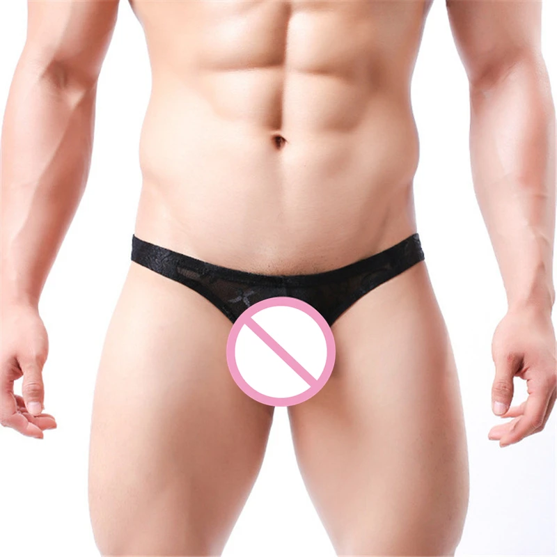 2020 Цветочные кружевные сетчатые трусики сексуальное мужское нижнее белье