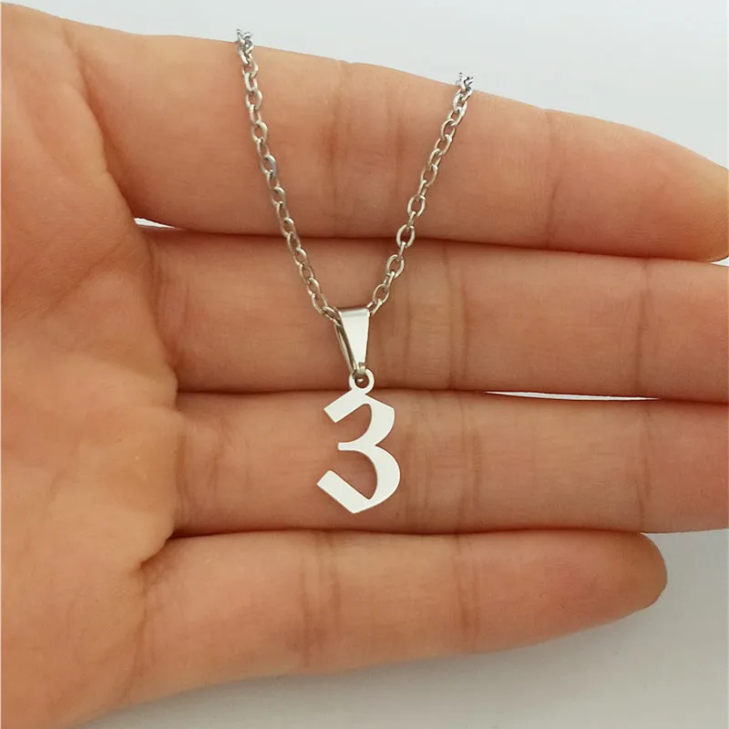 Персонализированные ювелирные изделия ожерелья с цифрами Goth для женщин колье из