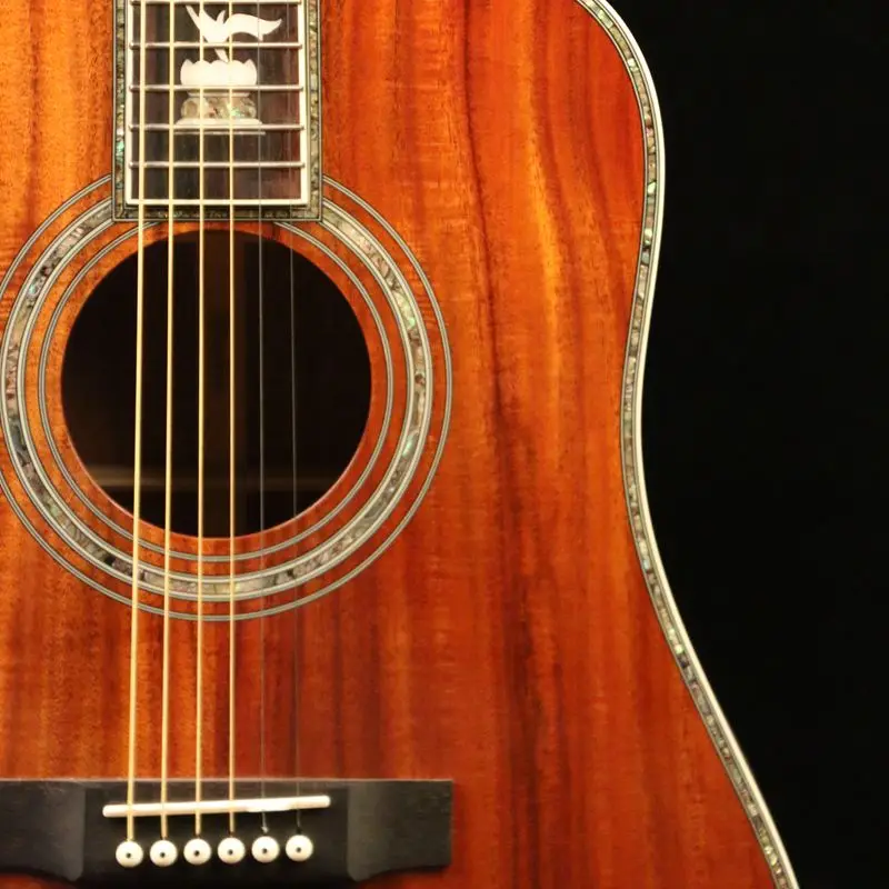 41 в полный Koa высокое качество акустической гитары EQ Abalone инкрустация цветок