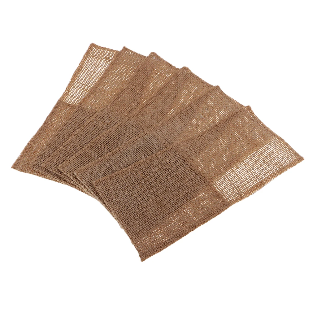 6 шт. натуральные мешковины держатели для посуды вилок и ножей мешок мешочек