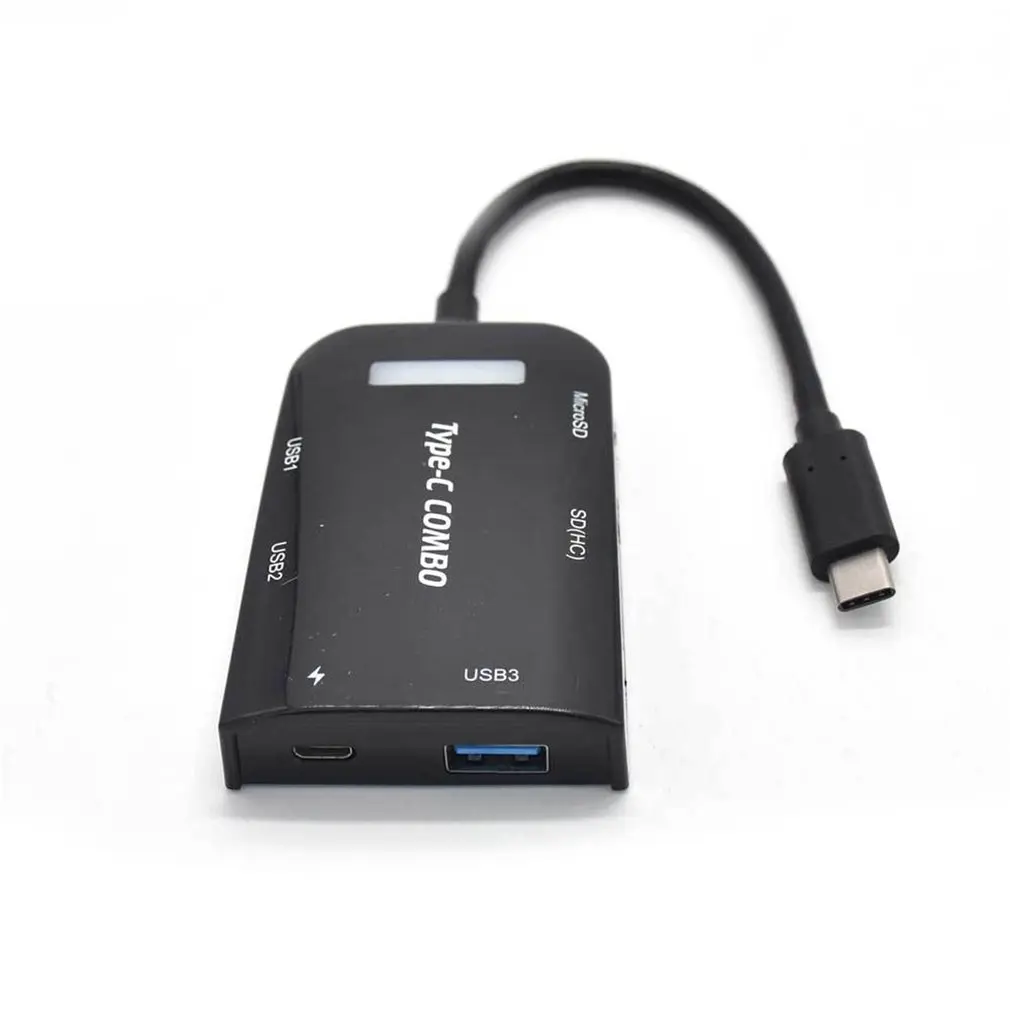 Портативный Тип type C USB 3 1 Порты и разъёмы Пластик концентратор с SD кард ридер