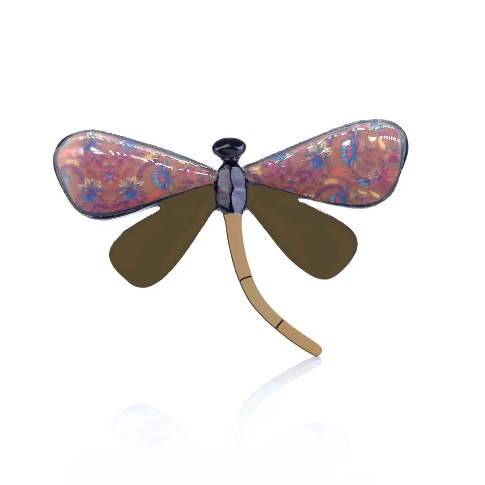 Распродажа эмалированные броши в виде стрекозы булавки для одежды аксессуары