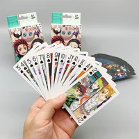 anime poker demon slayer blade playing cards kumamon tanjiro nidouzi solitaire peripheral board game coated paper material