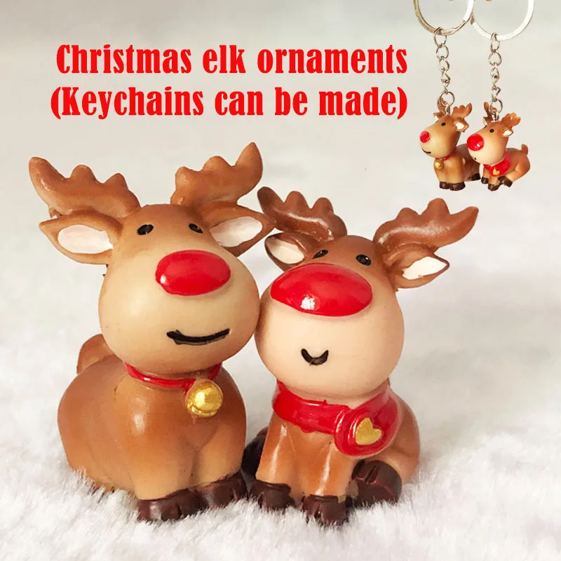 2 шт./компл. Рождественское украшение Олень стоящий и сидящий Лось может сделать
