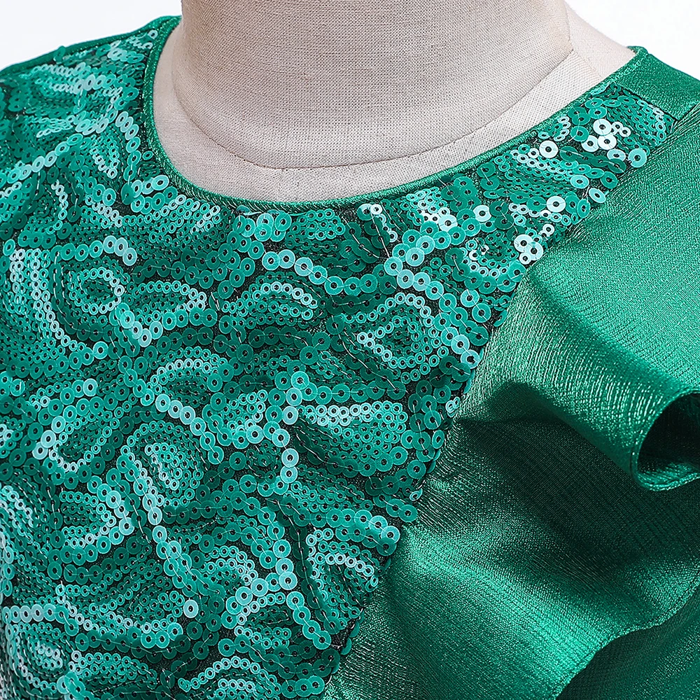 Атласные аппликации из кружева с пайетками рюшами платья принцесс элегантное