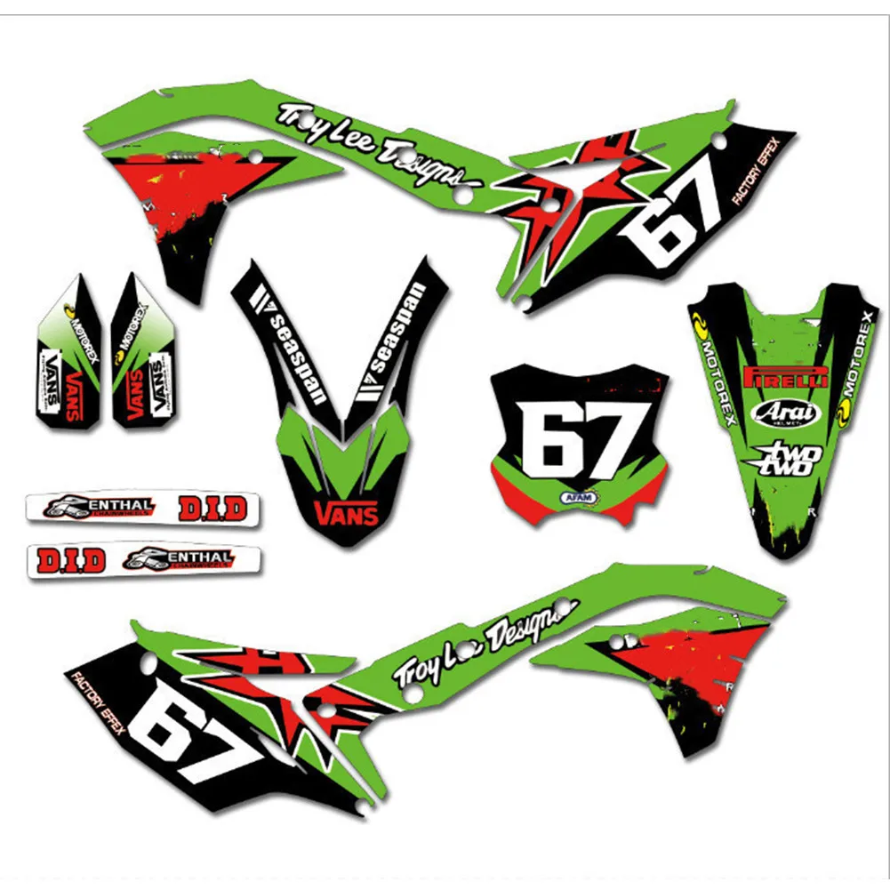 Графические Наклейки для Motocross KXF 250 TEAM наклейки с бесплатными номерами на заказ