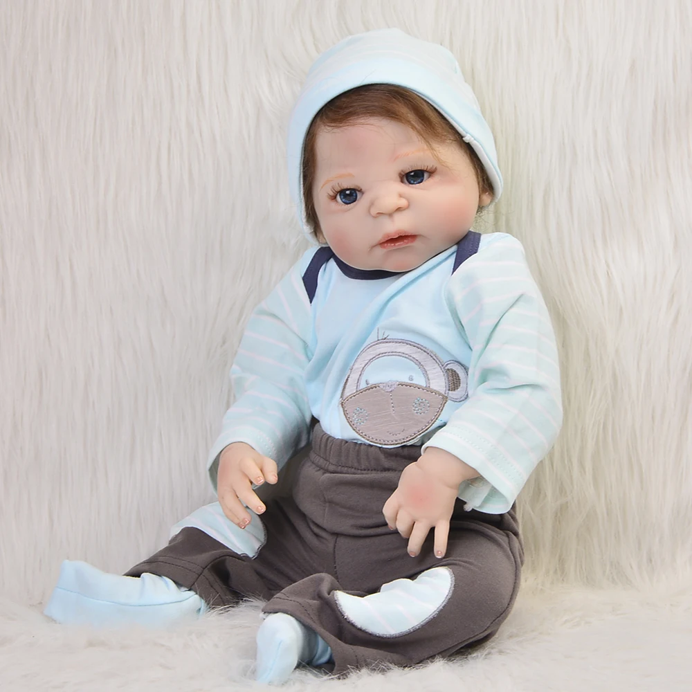 

Reborn baby boy alive dolls настоящий силиконовый corpo 23 "57 см bebes reborn menino детские подарочные куклы Reborn младенцы