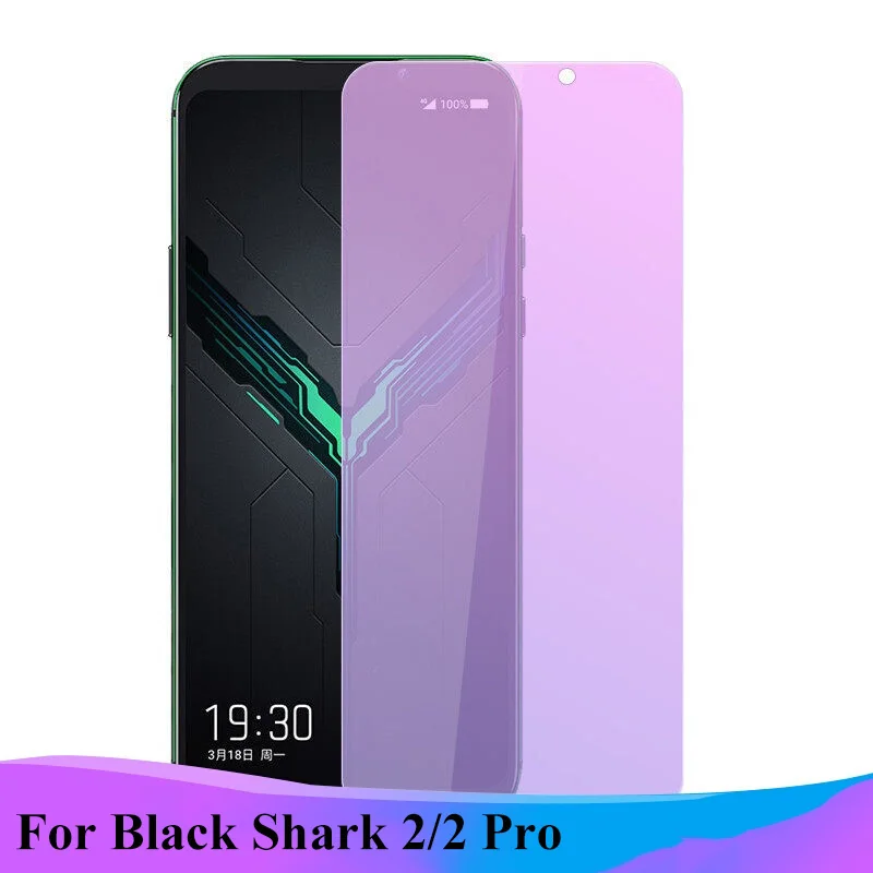 For Xiaomi Black Shark 3 Pro Anti Blue Glass 2 Helo 3S Tempered Screen Protector Full Cover Blue-ray | Мобильные телефоны и