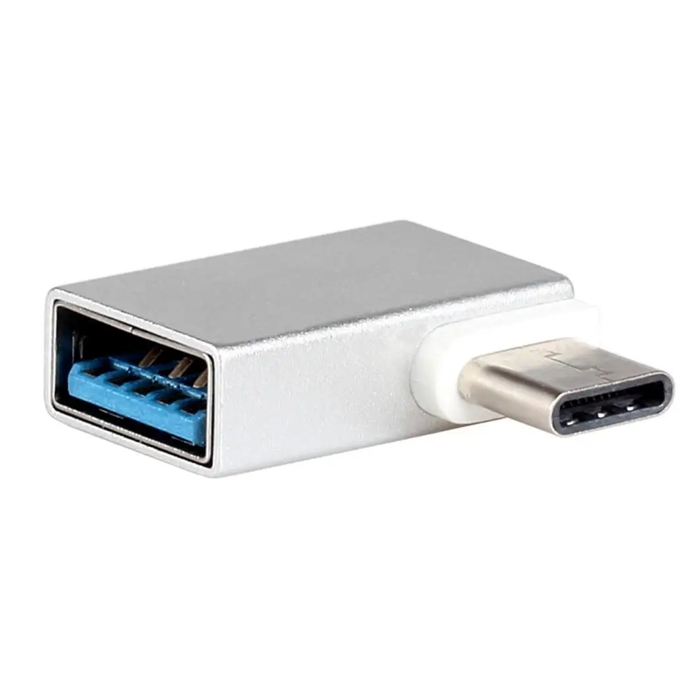 Переходник OTG с левой и правой головкой углом поворота 90 градусов из алюминиевого