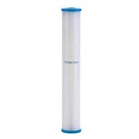 pleated poly sediment water filter cartridge standard 2 5x20 10 microns