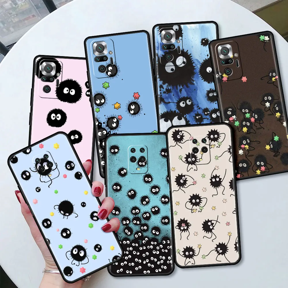 

Phone Cover for Xiaomi Redmi Note 9S 9 8 7 8T 10 Pro 9C 9A 7A 6A 8A 6 K40 Tpu Funda Soft Back Case Soot Sprites Anime