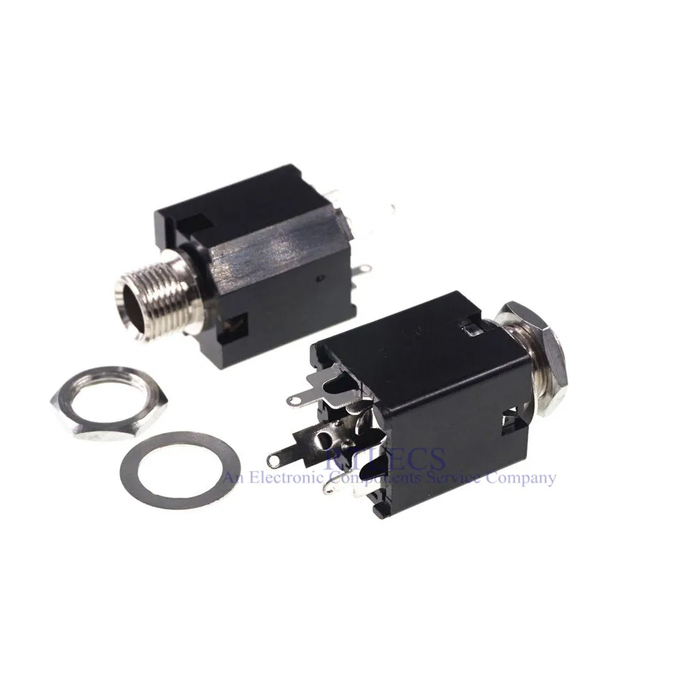 

75 шт., панельный разъем для наушников, 0,250 дюйма, 6,35 мм