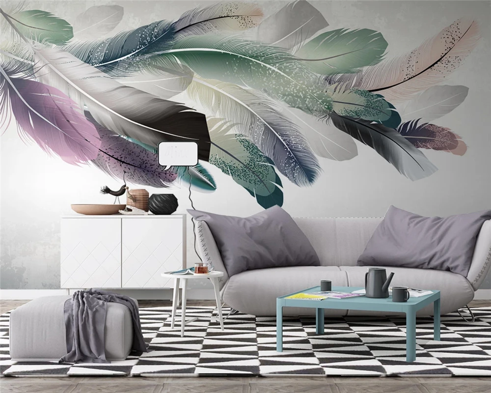 3d обои светлые Роскошные небольшие свежие современные минималистские в