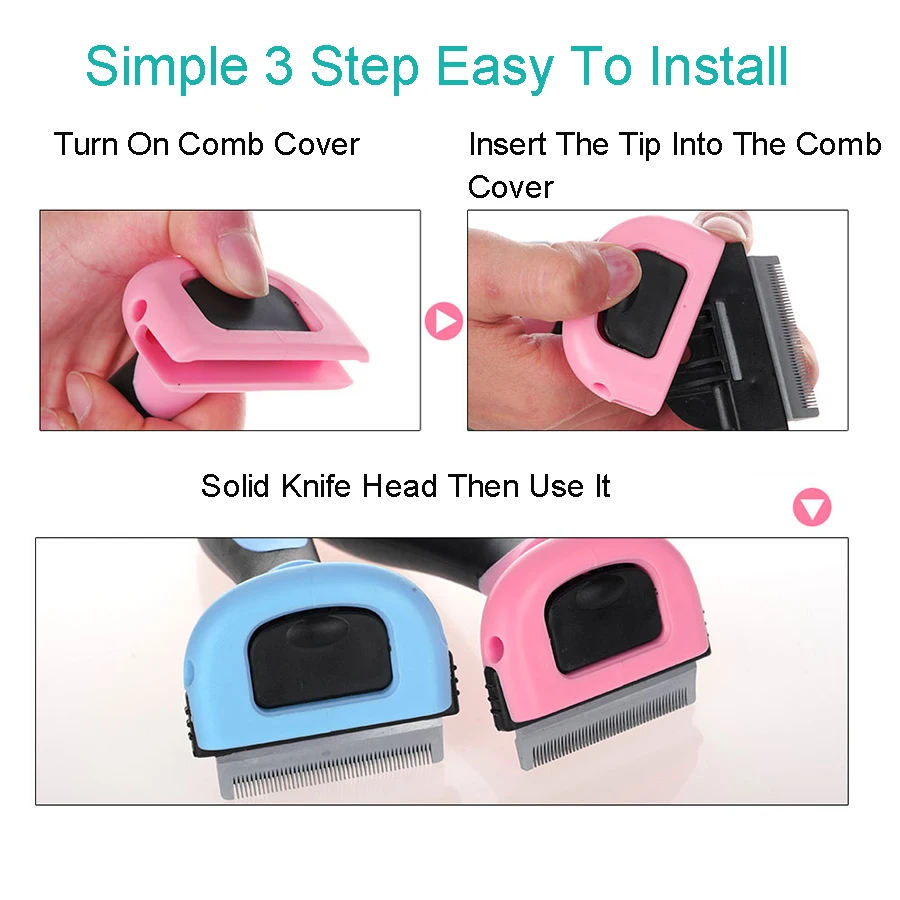 Двойная собака триммер для волос домашних животных из нержавеющей стали