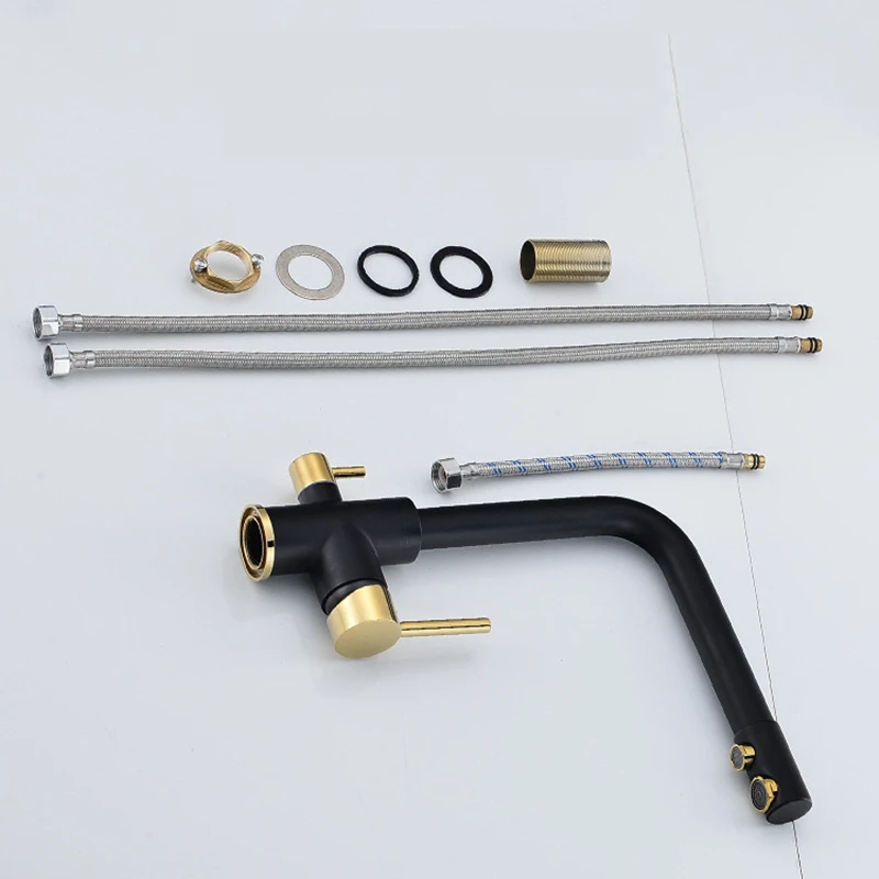 Filter Kitchen Faucets Black/Chrome Brass Accessories With Drinking Water Purifier Feature Sink Mixer Tap | Обустройство дома