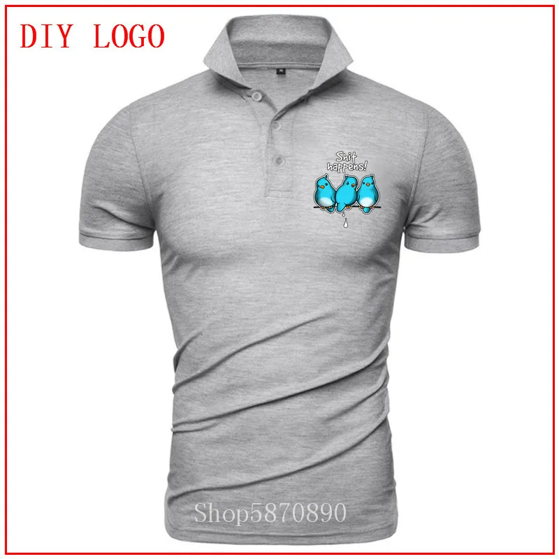 2020 Симпатичная хлопковая поло с птицами в виде попугаев кавайная шутка