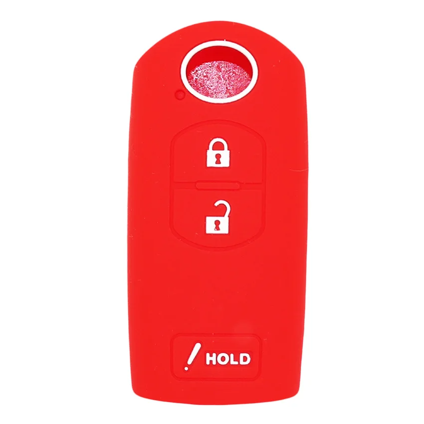Мягкий моющийся силиконовый чехол для автомобильного ключа с 3 кнопками Mazda 2 5 6 CX5