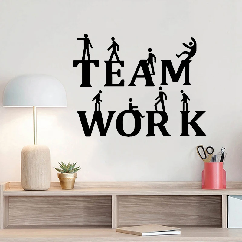 

Виниловые художественные стикеры на стену для офиса, Вдохновляющие стикеры со слоганом, обои для командной работы, декор для офисной комнат...