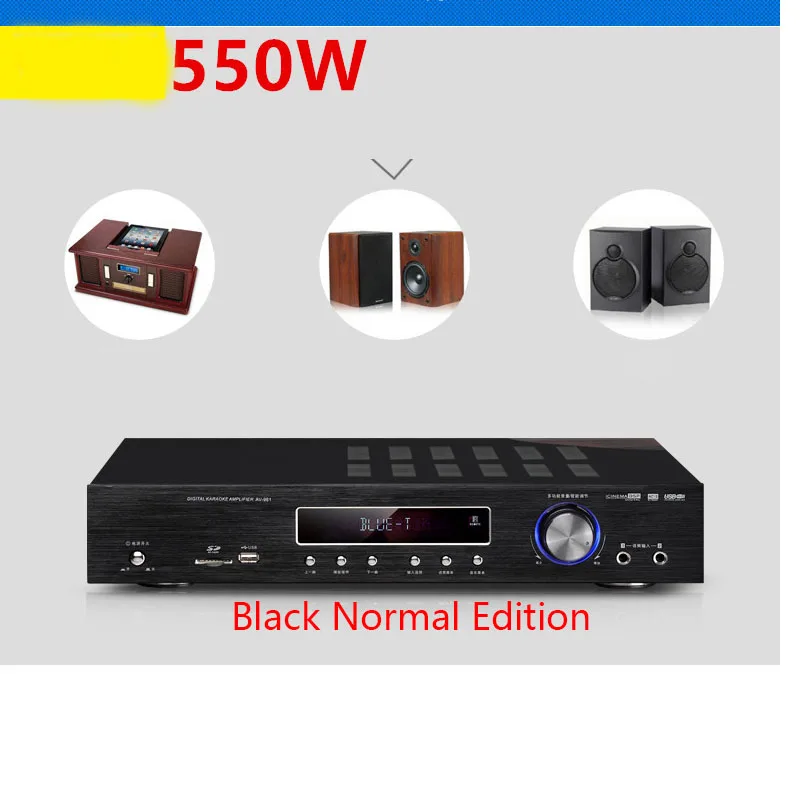 KYYSLB 220V650W SU-190 4,0 Bluetooth усилитель 5,1 Домашний сабвуфер высокой мощности караоке Hifi караоке без потерь цифровой усилитель Ktv