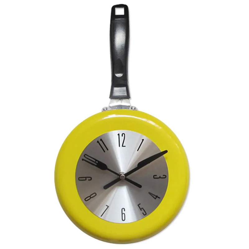 Small 8 Inch shi le Pot Clock Metal Flat-bottom Creative Fashion Wall Quartz | Дом и сад