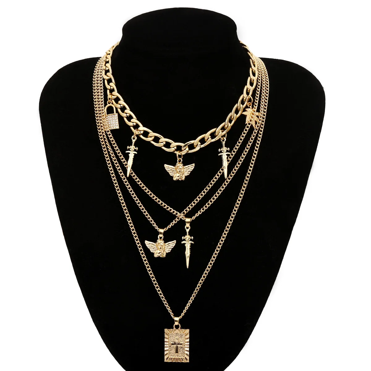 Meetvii многослойное ожерелье чокер Mary золотистого и серебряного цвета с вырезами