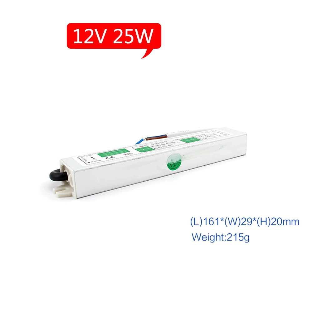 

IP67 водонепроницаемый трансформатор освещения 110 В 220 В до 12 в источник питания 25 Вт AC DC 12 В 25 Вт IP67 DC источник питания 12 В Вольт светодиодный др...