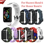 Ремешок силиконовый для Huawei Honor Band 6, сменный Браслет с принтом для смарт-часов, мягкий