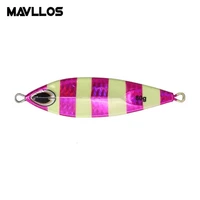 mavllos luminous metal clamp jigging spoon lure 40g 60g 80g deep diving boat fishing lure artificial bait tackle