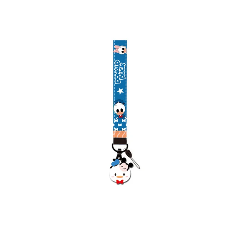 Disney Cute Cartoon short Phone Strap Keychain Lanyard For Wallet Ribbon Charm Car Key Ring Wrist band Anti-lost decoration | Мобильные