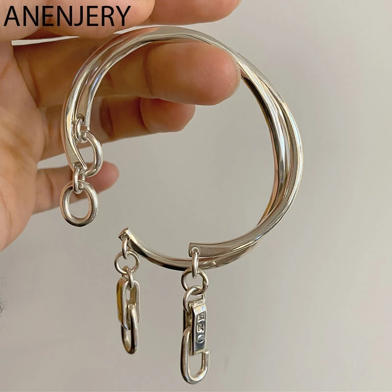 

GOLDRIA 925 пробы Серебряный тайский серебряный браслет для женщин замок крюк цепь Крупный браслет Новые стили S-B468